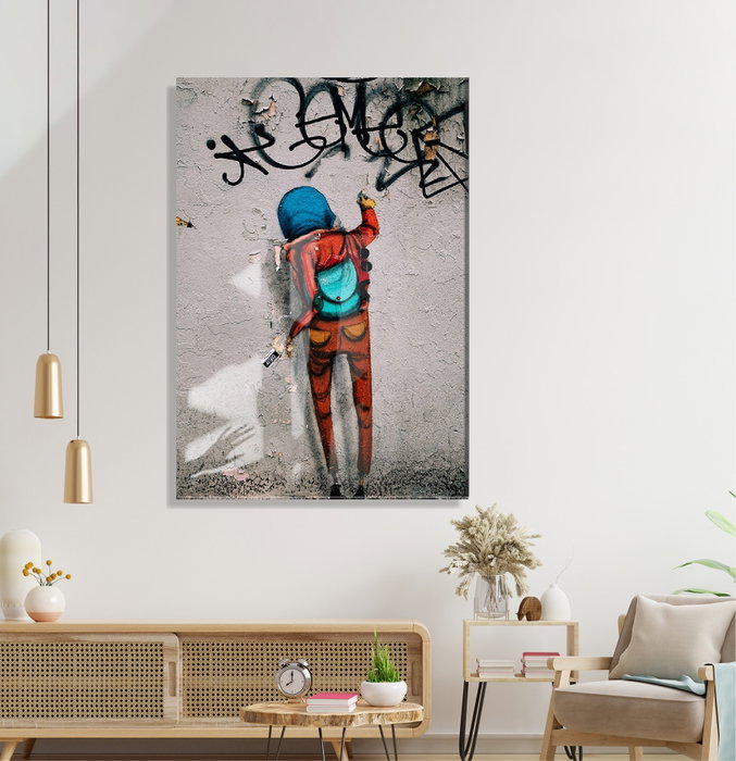 Wallity Cuadro Decorativo de Vidrio Templado Banksy 30 x 45 cm Wallity Cuadro Decorativo de Vidrio Templado Banksy 30 x 45 cm